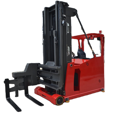 Stand Up Pallet Three Way Narrow Stacker Forklift Aisle Reach Truck 1ton 3way Electric Forklift Made in China